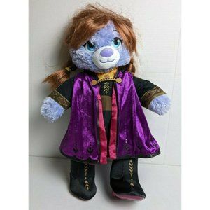 Build a Bear Disney Frozen 2 Queen Anna Purple Sparkle Plush Dress Wig Music